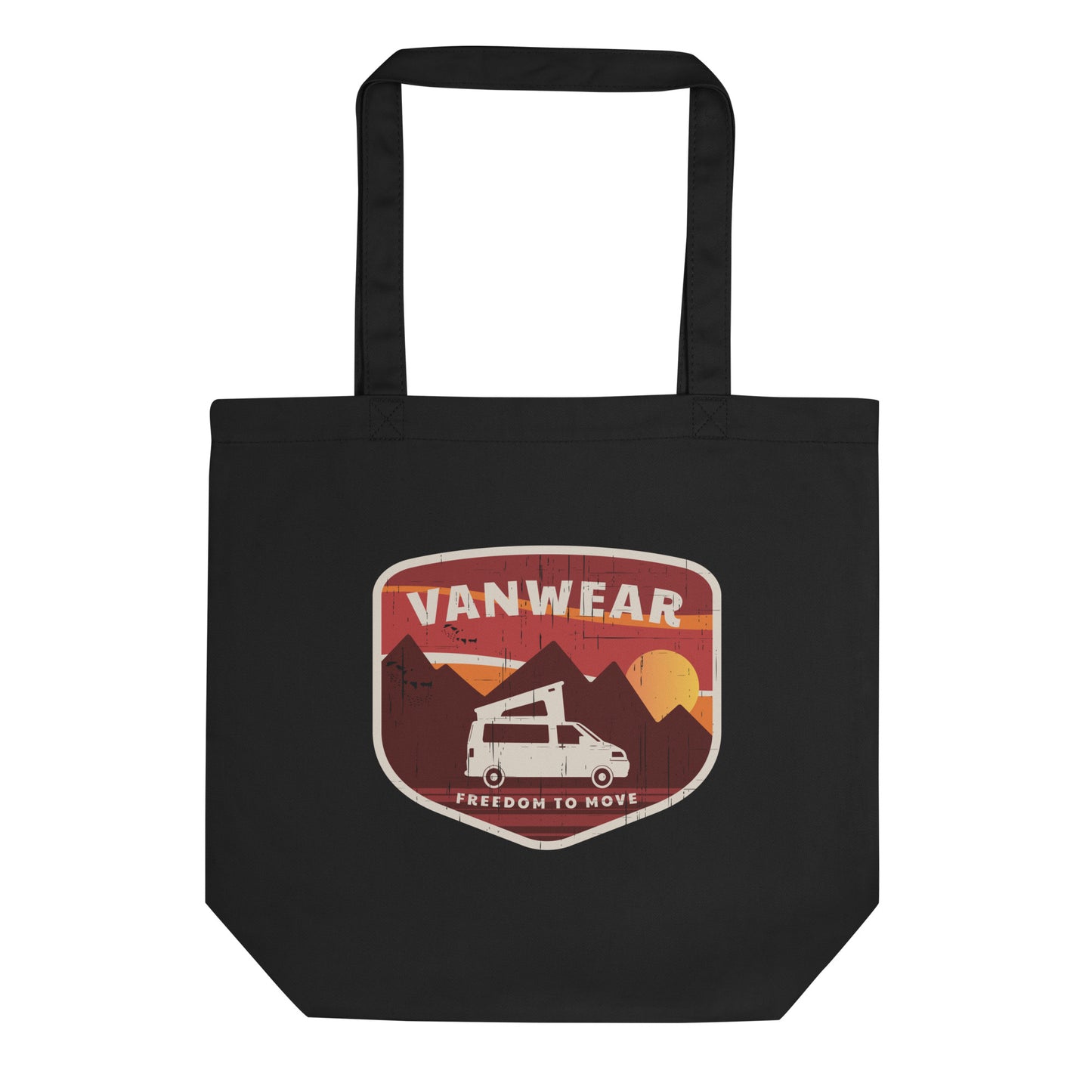 Vanwear Van Life Organic Tote Bag - Mountain Explorer Pop Top