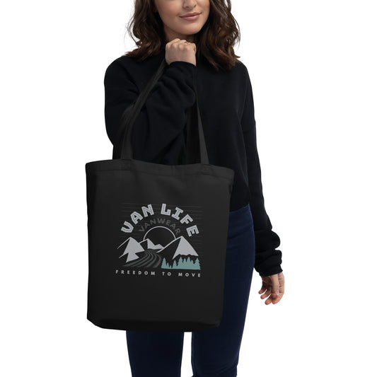 Vanwear Van Life Organic Tote Bag - Mountain Road