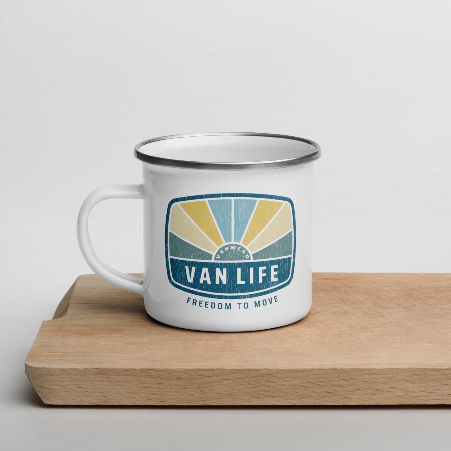 Vanwear Van Life Enamel Travel Mug - Van Life Sun-Rays