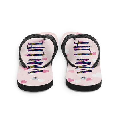 Vanwear Van Life Flip-Flops - Pink Passion Flowers