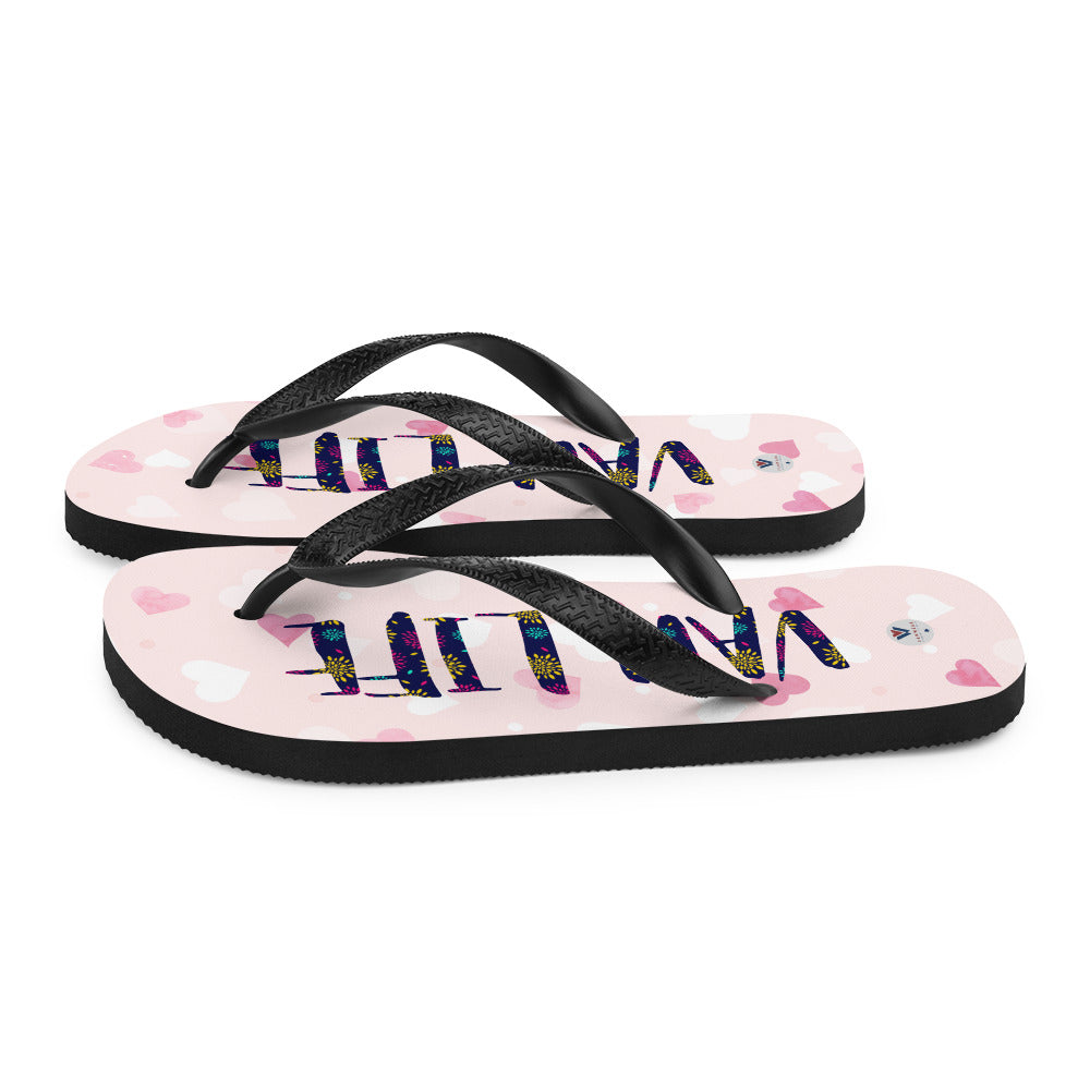 Vanwear Van Life Flip-Flops - Pink Passion Flowers