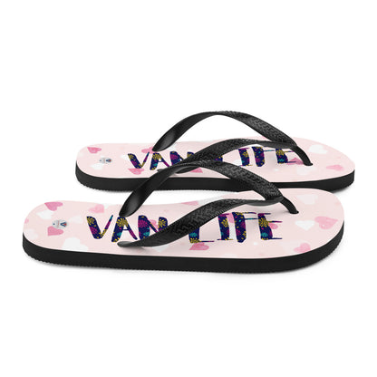 Vanwear Van Life Flip-Flops - Pink Passion Flowers