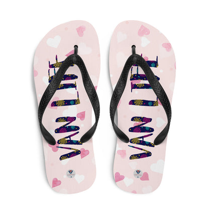 Vanwear Van Life Flip-Flops - Pink Passion Flowers