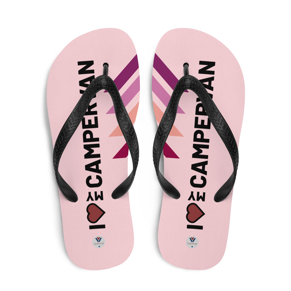 Vanwear Van Life Flip-Flops - Campervan Love Pink