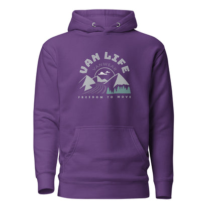 Vanwear Unisex Van Life Campervan Hoodie - Mountain Road Explorer