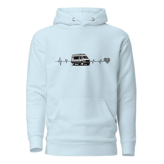 Vanwear Campervan / Auto Sleeper / Motorhome Heartbeat Unisex Hoodie