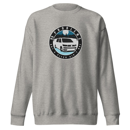 Vanwear Volkswagen VW T5 99 Problems Campervan Sweatshirt - Lakeside Blue