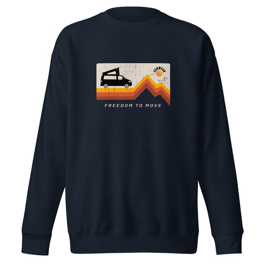 Vanwear T5, T6 Campervan Unisex Sweatshirt - Pop Top Explorer Sun