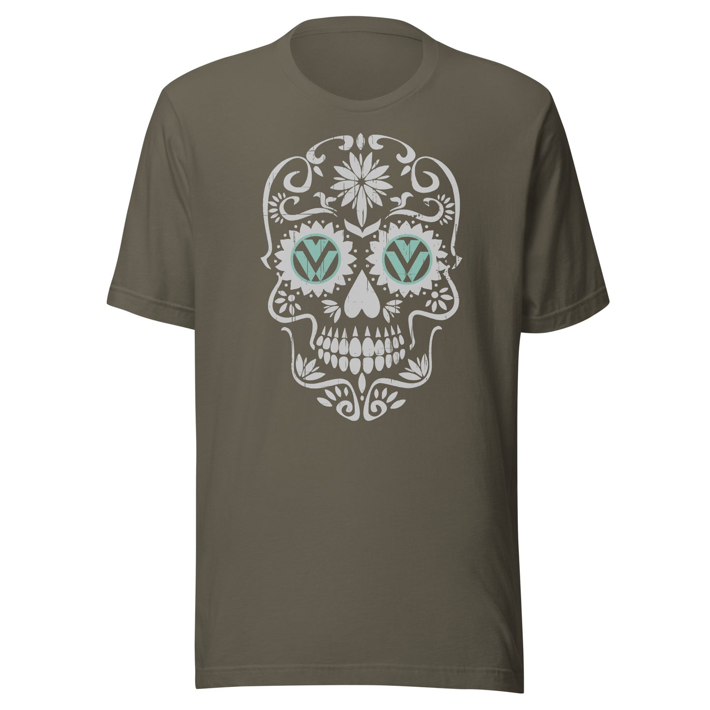 Vanwear Retro Sugar Skull Candy Skull VW T-Shirt