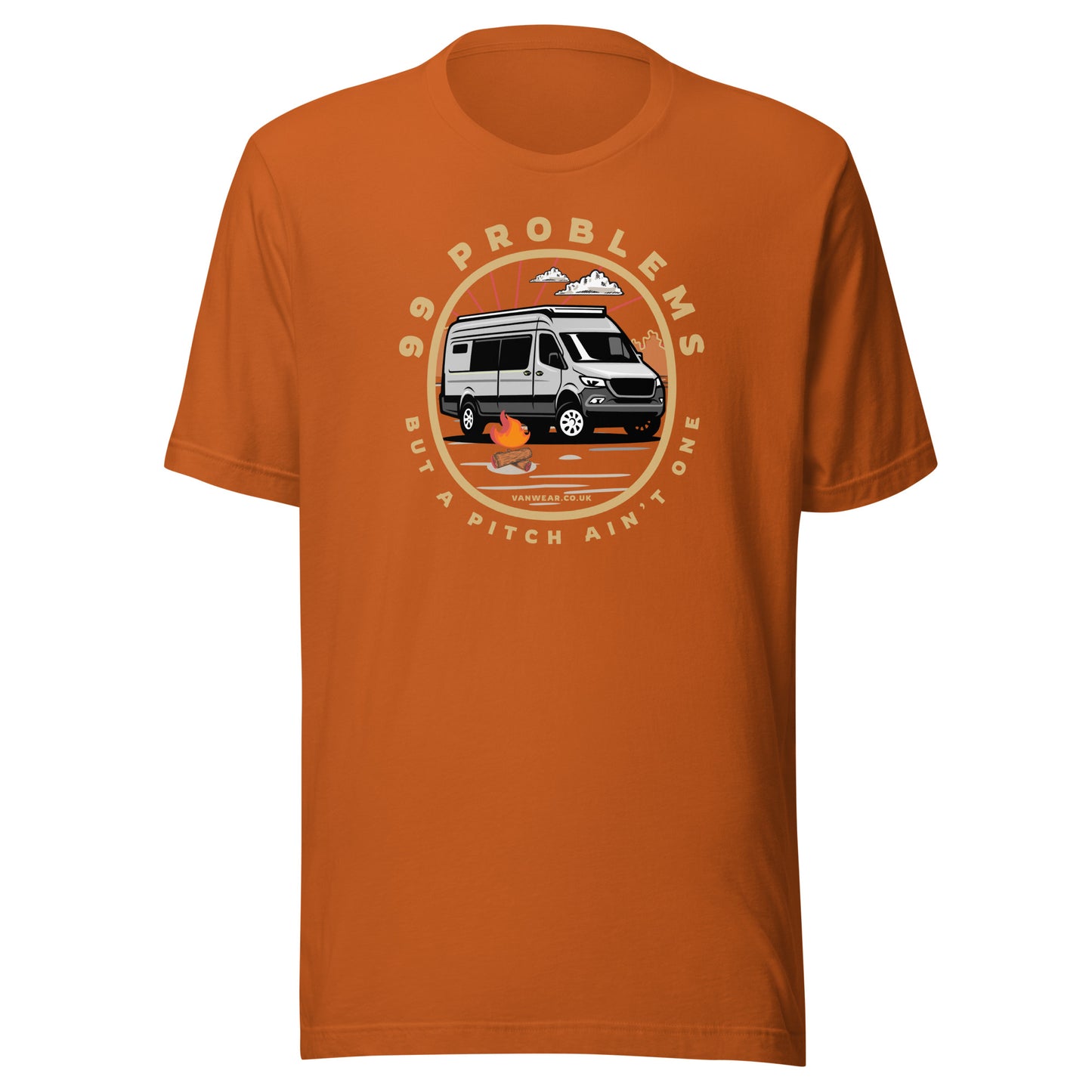 Vanwear 99 Problems Motorhome / Campervan T-Shirt - Campfire