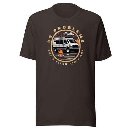 Vanwear 99 Problems Motorhome / Campervan T-Shirt - Campfire