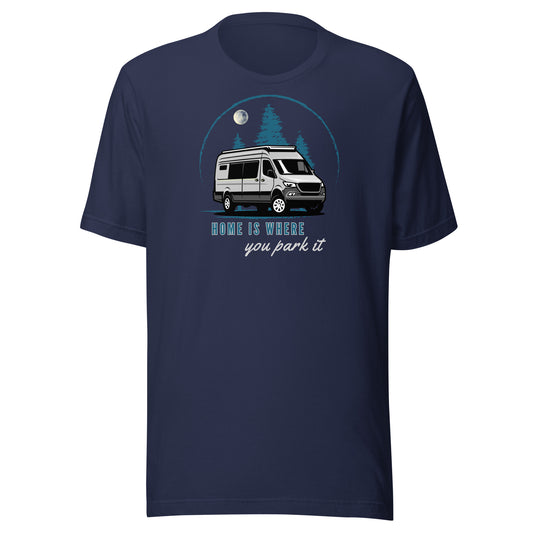 Home is Where You Park it Motorhome Campervan T-Shirt