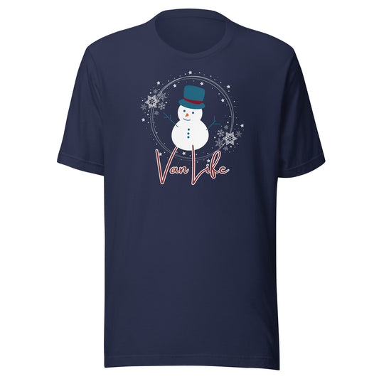 Vanwear Van Life Christmas T-Shirt - Snowman