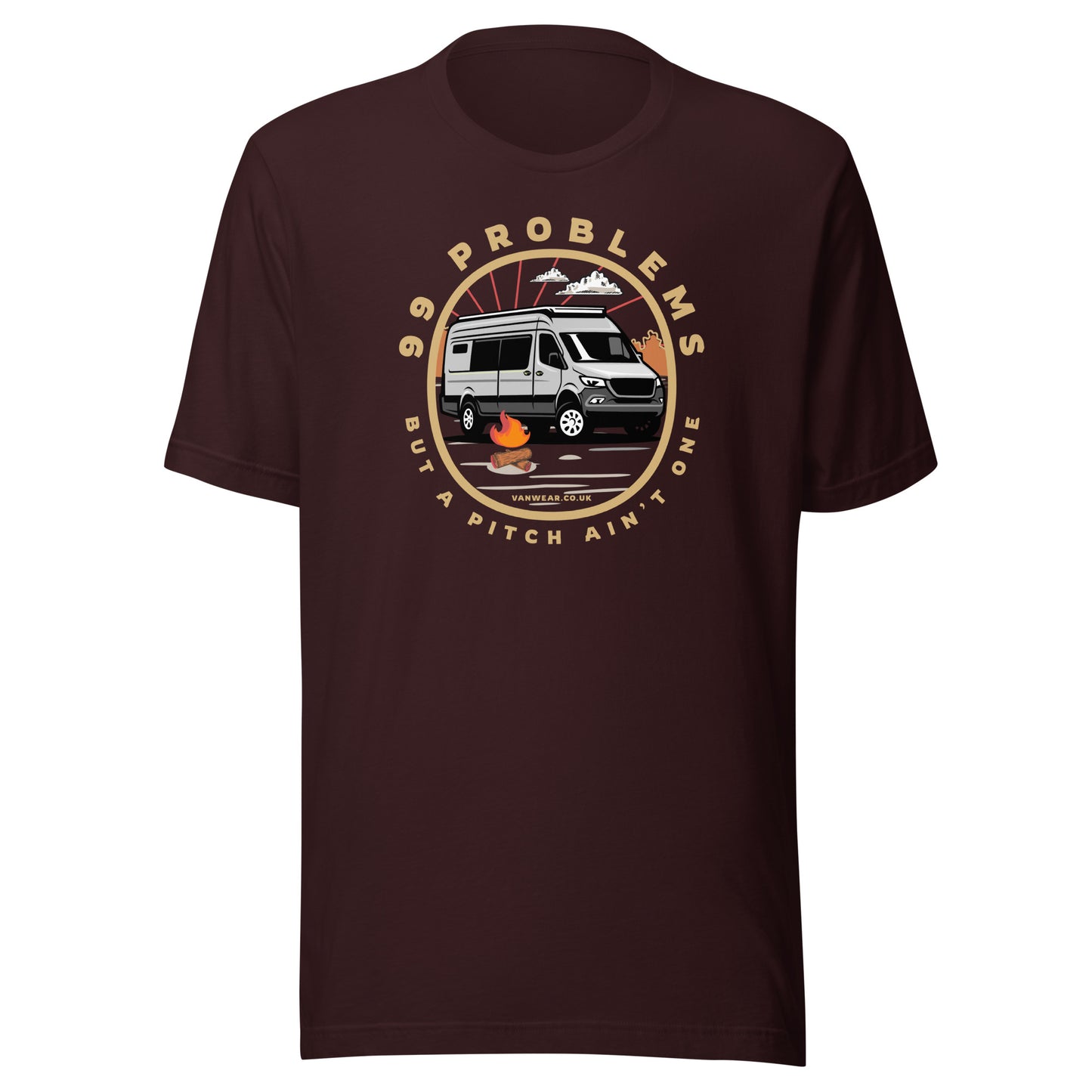 Vanwear 99 Problems Motorhome / Campervan T-Shirt - Campfire