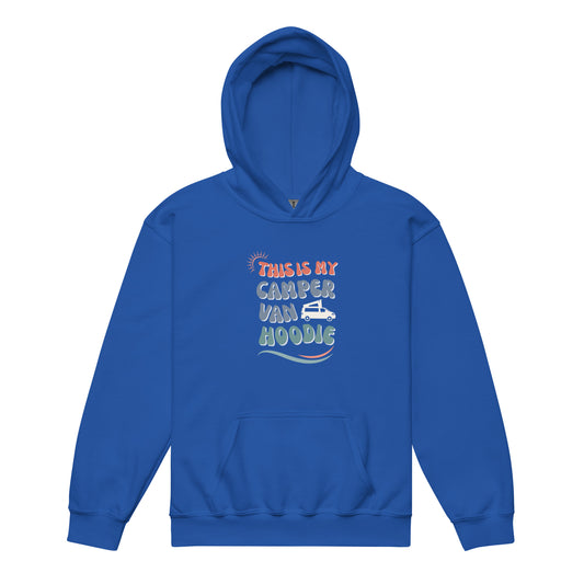 Vanwear Kids - Child's Hoodie - VW Campervan Wavy Text