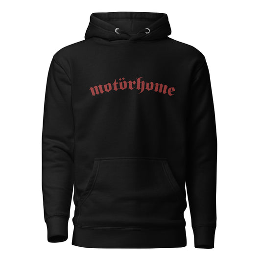 Vanwear Motorhome Unisex Hoodie - Red Writing