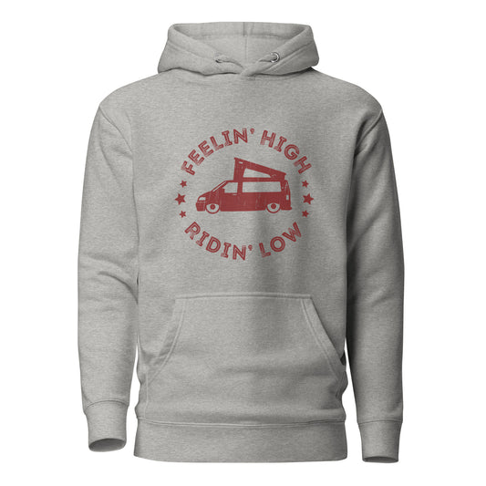 Vanwear Lowered Volkswagen VW T5 Campervan Hoodie - Feeling High!