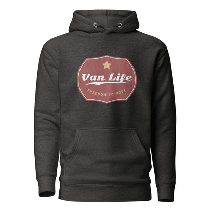 Vanwear Authentic Campervan Van Life Unisex Retro Look Hoodie - Gold Star