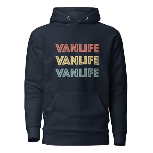 Vanwear Van Life Campervan Retro Look Hoodie - 3 Lines
