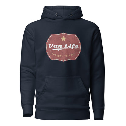 Vanwear Authentic Campervan Van Life Unisex Retro Look Hoodie - Gold Star