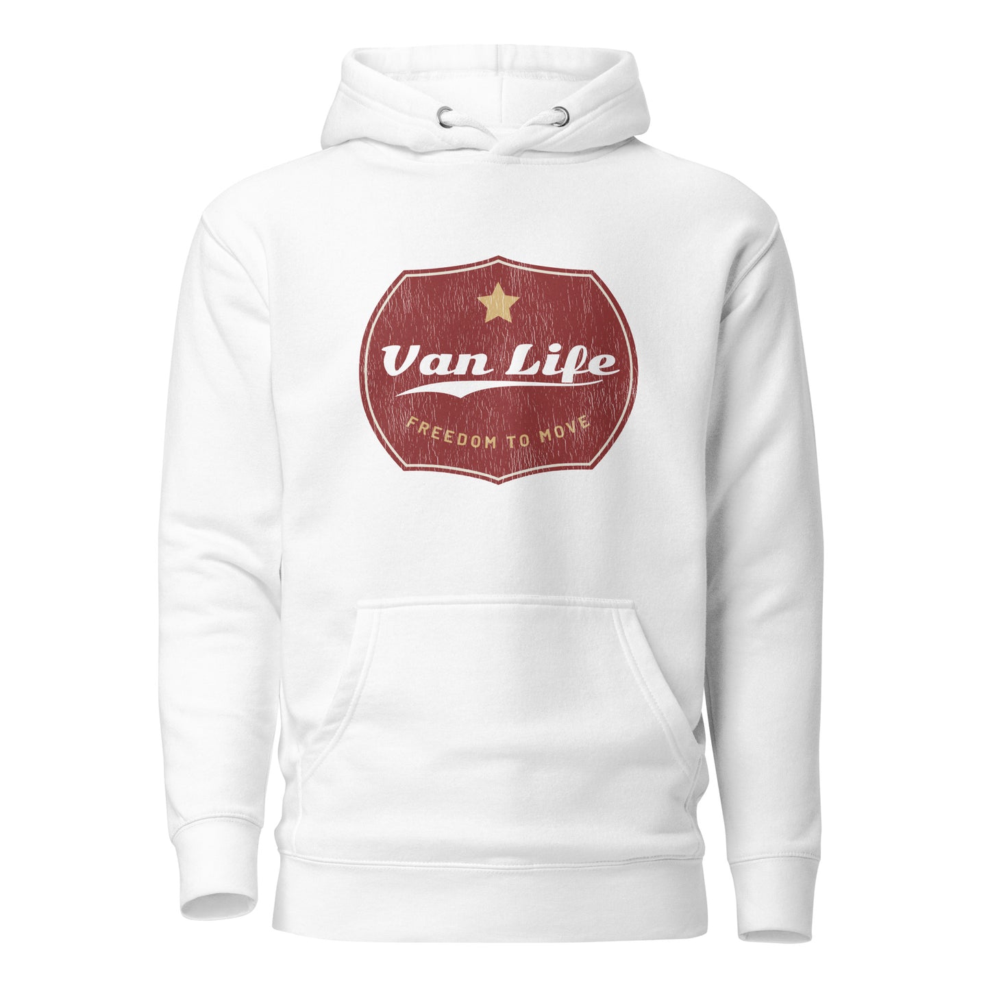 Vanwear Authentic Campervan Van Life Unisex Retro Look Hoodie - Gold Star