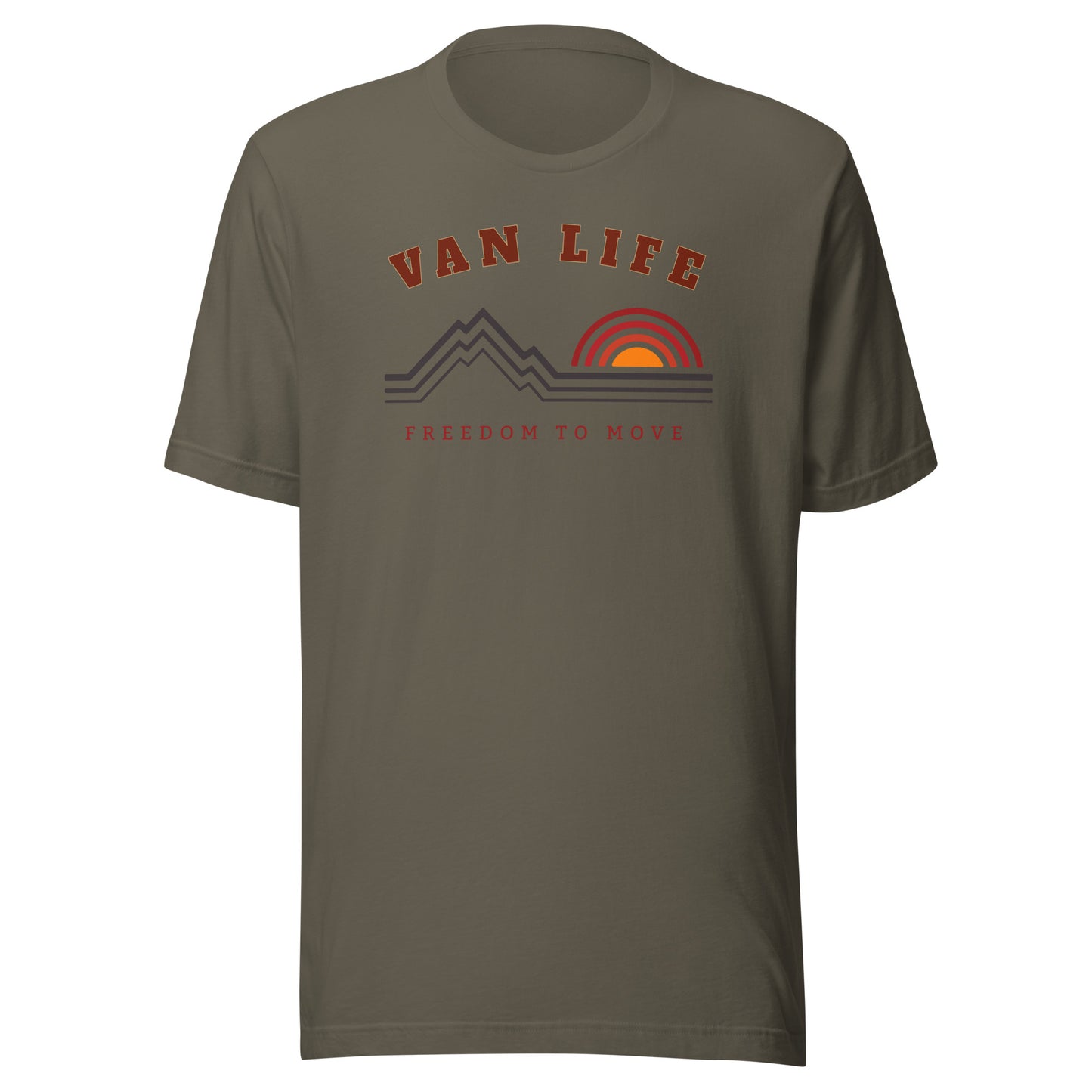 Vanwear Unisex Van Life Campervan T-Shirt - Mountain Peaks