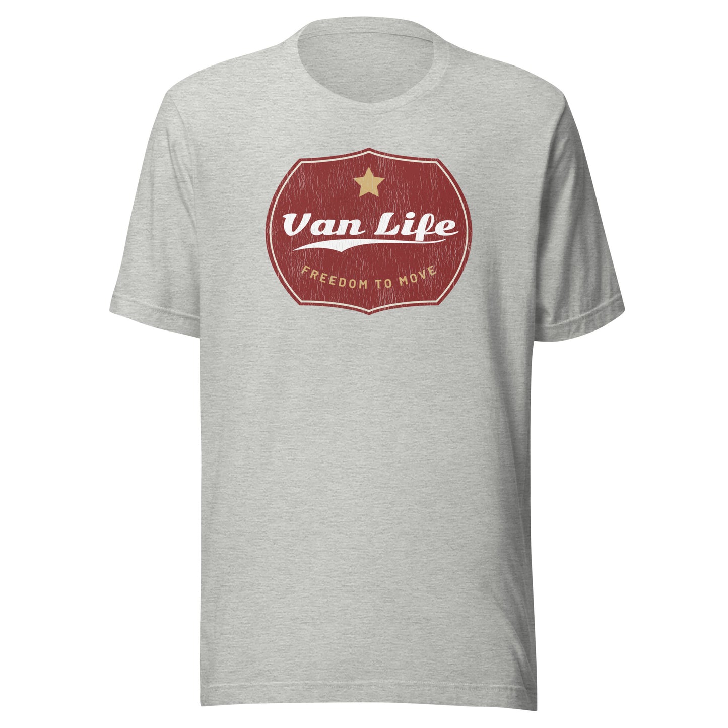 Vanwear Authentic Campervan Van Life Unisex Retro Look T-Shirt - Gold Star