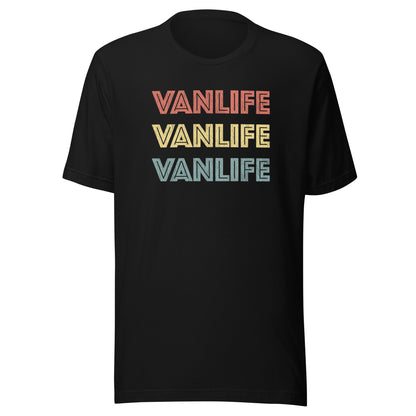 Vanwear Van Life Campervan Retro Look T-Shirt - 3 Lines