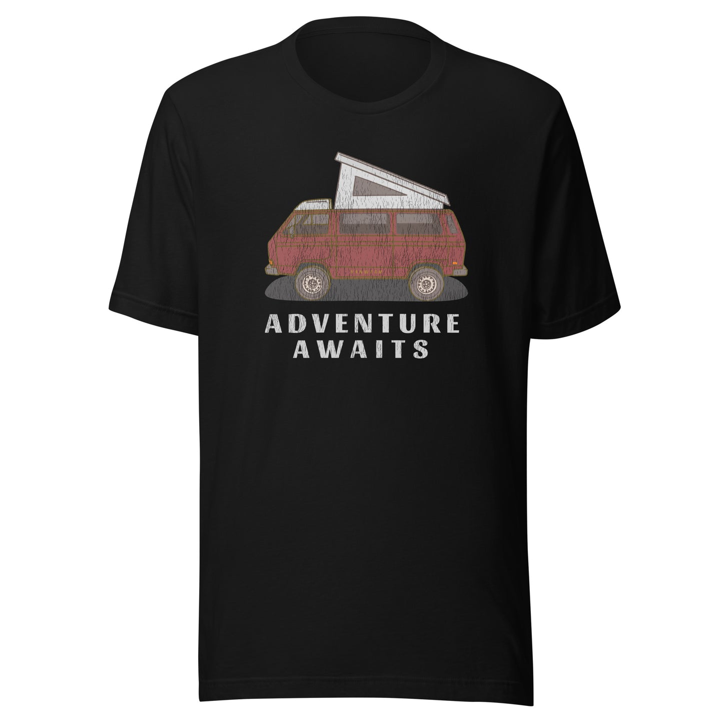 Vanwear VW T25 Retro-Look Unisex Campervan T-Shirt - Titan Red