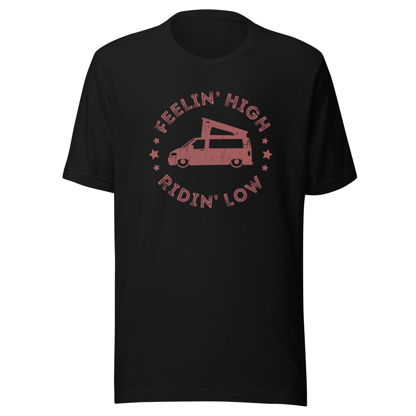 Vanwear Lowered Volkswagen VW T5 Campervan T-Shirt - Feeling High!