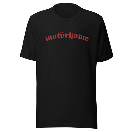 Vanwear Mötorhome Unisex T-Shirt - Red Writing