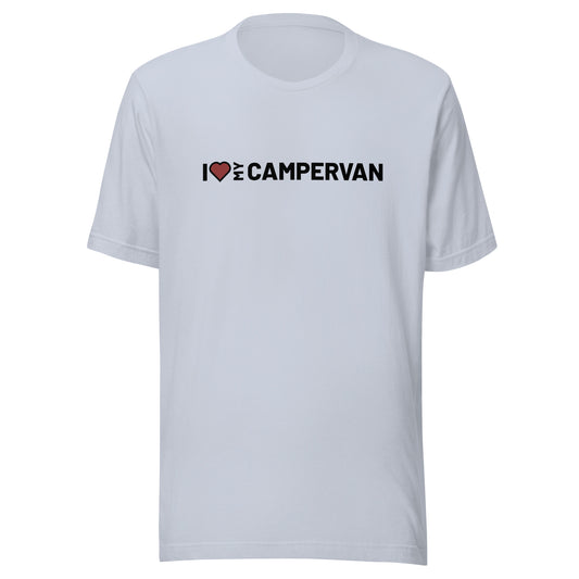 Vanwear 'Campervan Love' Unisex Campervan T-Shirt - Black Text