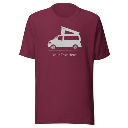 Vanwear Personalised Volkswagen VW T5 T6 Campervan Unisex T-Shirt