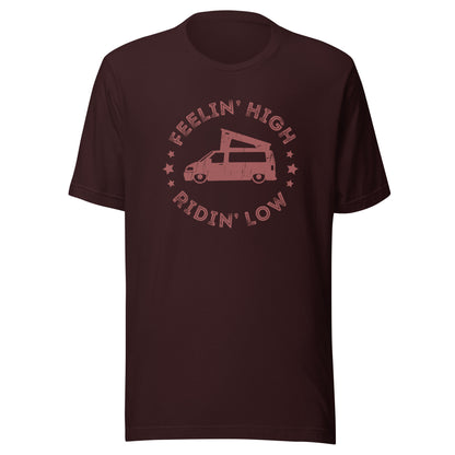 Vanwear Lowered Volkswagen VW T5 Campervan T-Shirt - Feeling High!