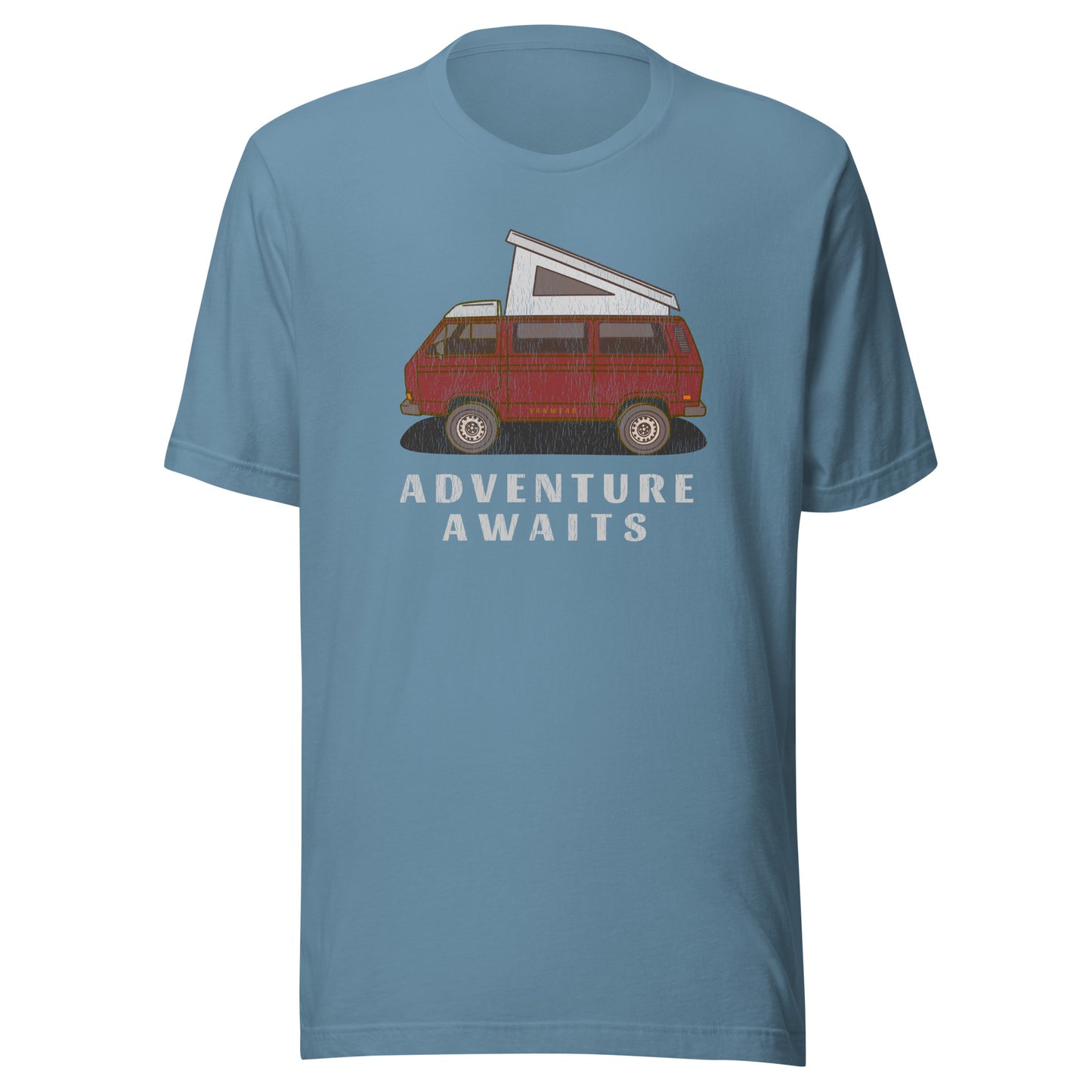 Vanwear VW T25 Retro-Look Unisex Campervan T-Shirt - Titan Red