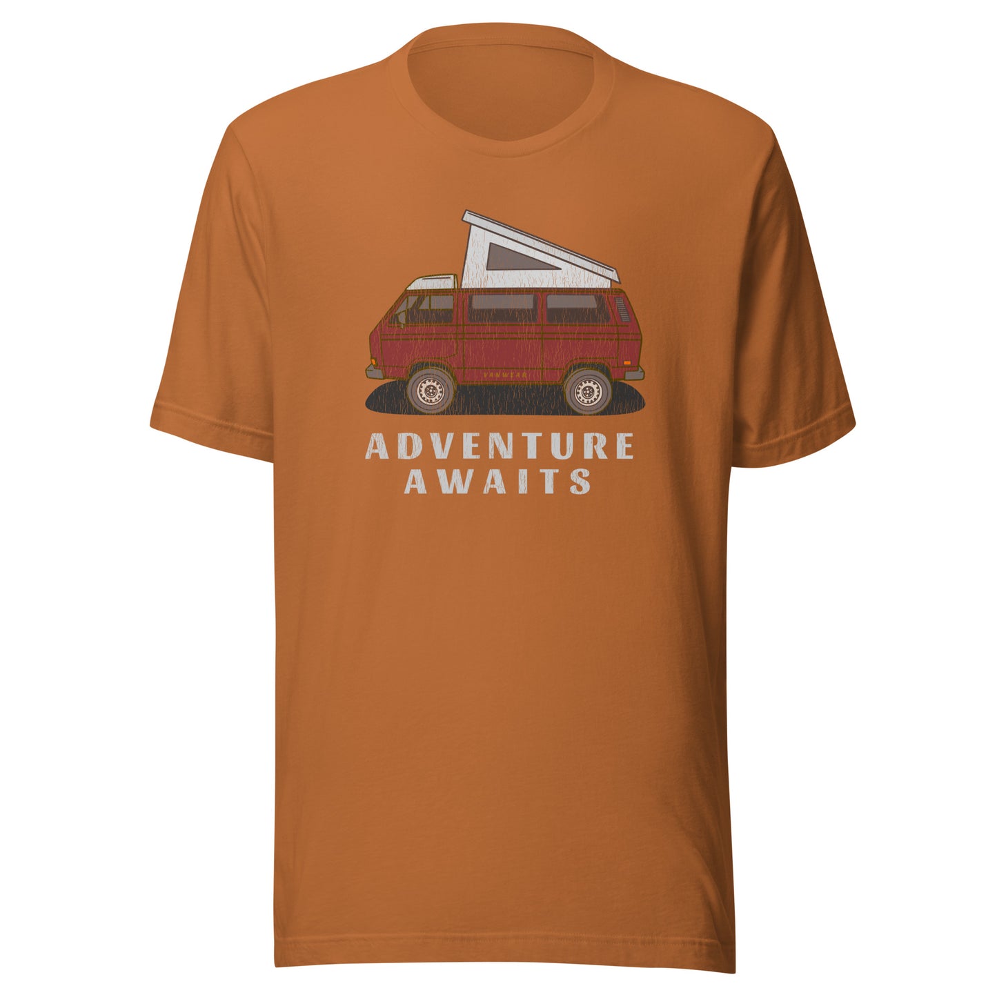 Vanwear VW T25 Retro-Look Unisex Campervan T-Shirt - Titan Red