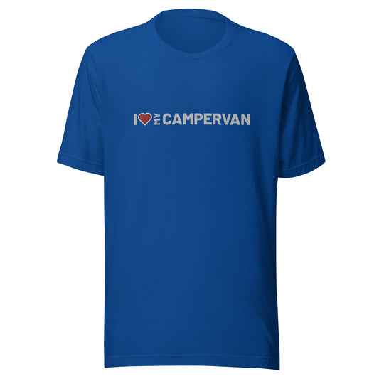 Vanwear 'Campervan Love' Unisex T-Shirt - Grey Text