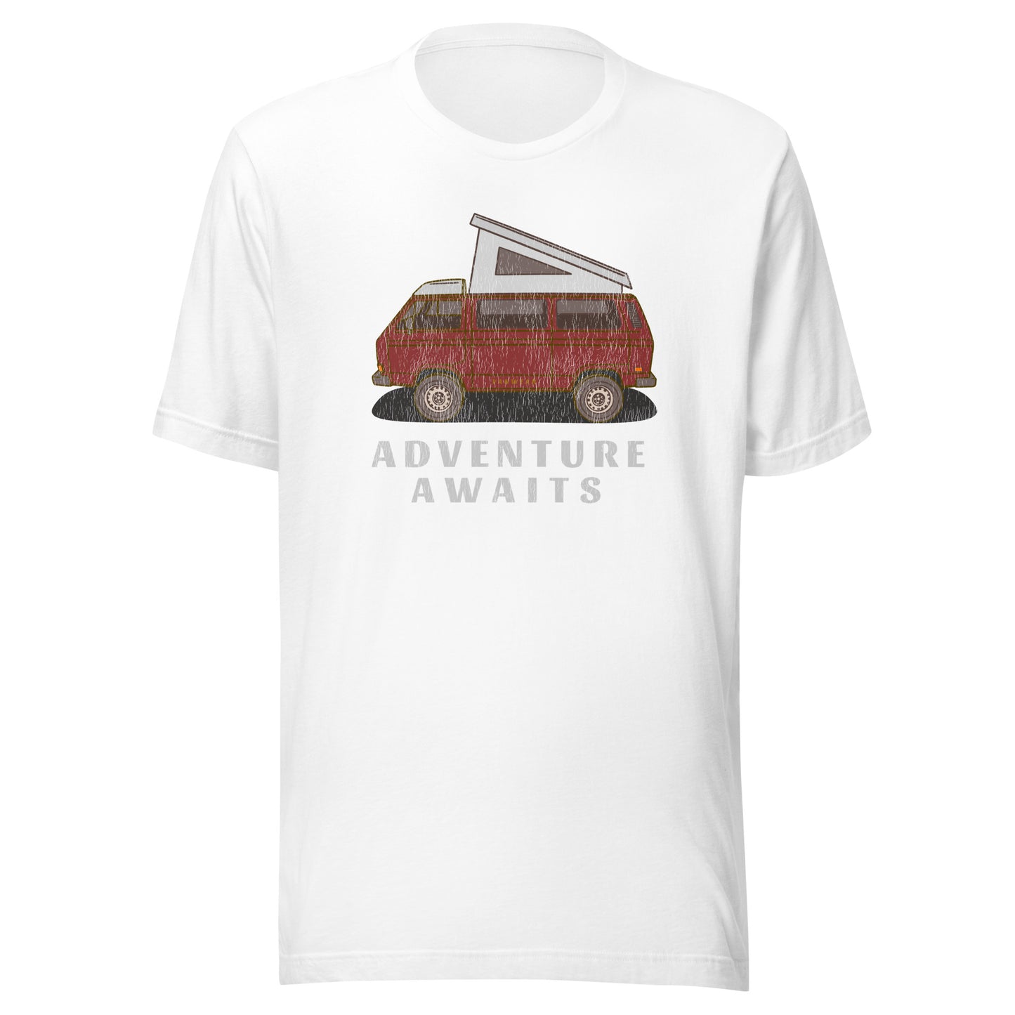 Vanwear VW T25 Retro-Look Unisex Campervan T-Shirt - Titan Red